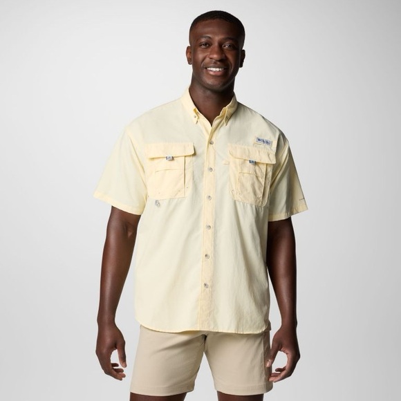 NEW!  Men’s Columbia PFG Bahama II Short Sleeve Shirt w/ Antimicrobial, UPF 50‎ - Picture 1 of 13